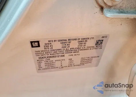 2014 GMC Terrain Slt from USA, damaged, VIN 2GKFLXEK8E6121396